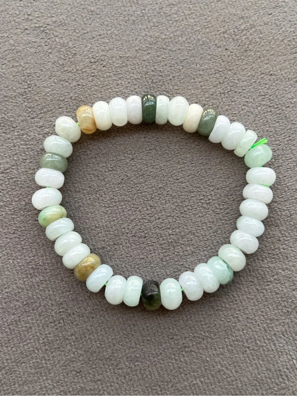 Natural Jade Bead Stretch Bracelet